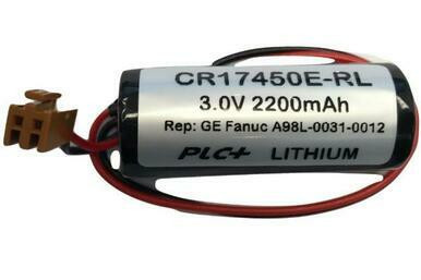 GE Fanuc CR17450E-RL 3V lithium PLC battery with wire leads