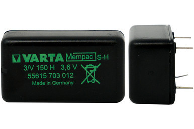 Varta Mempac 3/V150H 3.6V NiMH backup battery with 4-pin termination