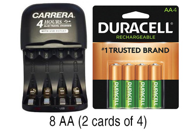 AA / AAA NiMH Smart Slim Travel Charger with USB Plug & 8 x AA Duracell NiMH 2500 mAh Batteries consumer sales and volume pricing