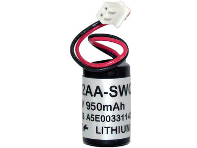 Siemens 575332 3V lithium PLC battery with wire leads and connector