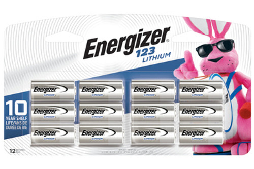 Energizer CR123A 3 Volt Lithium Batteries (CR17345) (12 Card)