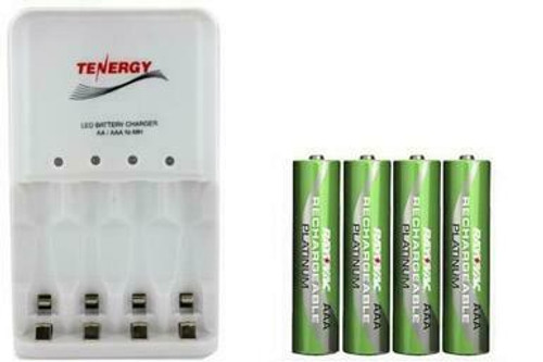 4 Bay AA / AAA LED Smart Battery Charger & 4 x AAA Rayovac NiMH 750 mAh Batteries