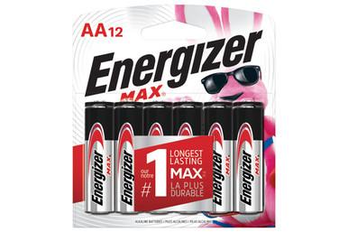 Energizer MAX E91BP12 AA Alkaline Batteries 12 pack front view