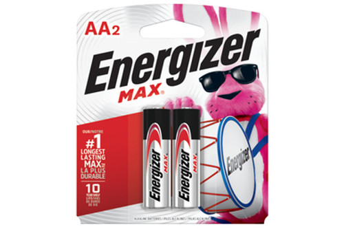 AA Energizer MAX E91BP-2 Alkaline Batteries (2 Card)