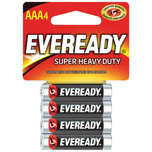 Eveready AAA Super Heavy Duty Batteries 4-card pack