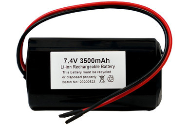 Power Portable 7.4V 3500mAh lithium ion battery pack with protection IC