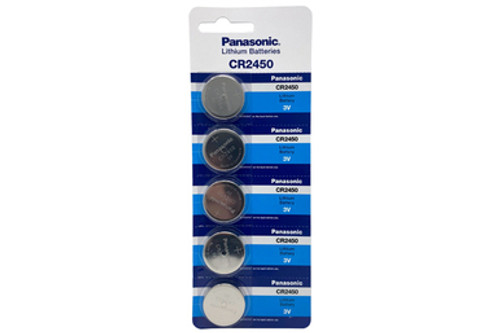 CR2450 Panasonic Lithium Coin Cell Batteries (5 Card)