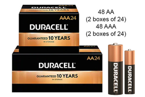 48 AA + 48 AAA Duracell Coppertop Alkaline Battery Combo