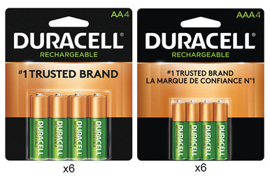 24 AA (2500 mAh) + 24 AAA (900 mAh) Duracell Rechargeable Battery Combo consumer sales and volume pricing