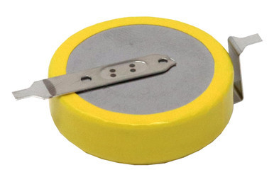 Panasonic CR2477/F2N 3V lithium coin cell battery with opposite tabs