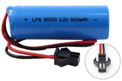 3.2V 800 mAh (18500) LiFeP04 Battery Pack for Gama Sonic Solar Lights