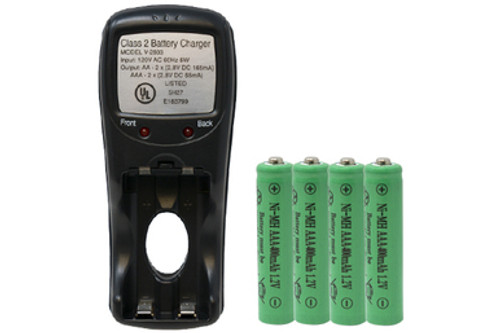 V-2833 AA & AAA Battery Charger + 4 AAA (400 mAh) NiMH Batteries