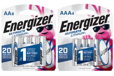 Energizer Ultimate Lithium AA and AAA battery pack