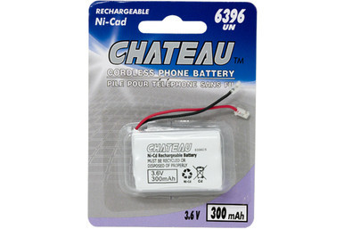 Chateau 3.6V 300mAh NiCd cordless phone batteries, 2-pack