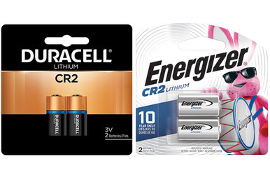 Duracell and Energizer CR2 3V lithium battery combo pack