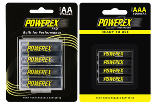 12 x AA (2700 mAh) + 12 x AAA (1000 mAh) NiMH Powerex Rechargeable Batteries Combo