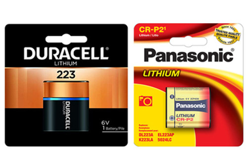 1 x Duracell + 1 x Panasonic CRP2/223 Photo Lithium Batteries (2 Total)