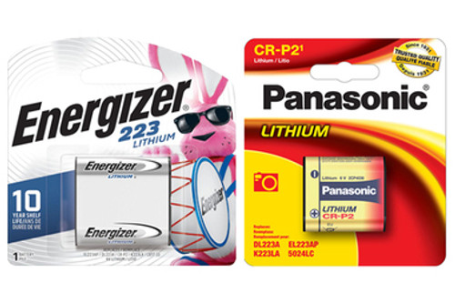 1 x Energizer + 1 x Panasonic CRP2 (223A) Photo Lithium Batteries (2 Total)