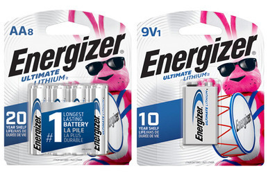 Energizer Ultimate Lithium AA and 9 Volt batteries pack