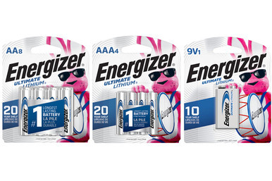 Energizer Ultimate Lithium AA AAA and 9V battery pack