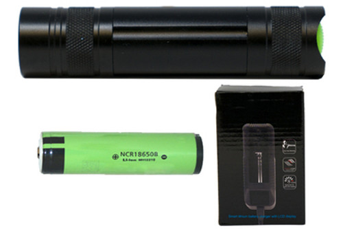 Cree XP-E LED - 220 Lumens Flashlight (S06) + 1 x 18650 3400mAh Rechargeable Battery + Charger