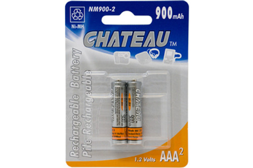 AAA Chateau NiMH 900 mAh Batteries (2 Card)