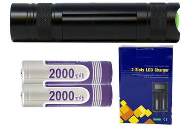 Cree XP-E S06 flashlight kit with rechargeable batteries and charger