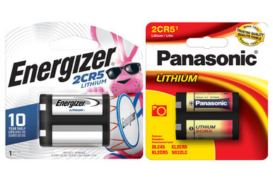 Energizer and Panasonic 2CR5 6V photo lithium batteries, 6-pack
