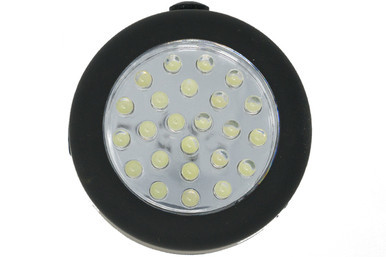 Black 24 head LED puck light with magnet and hook