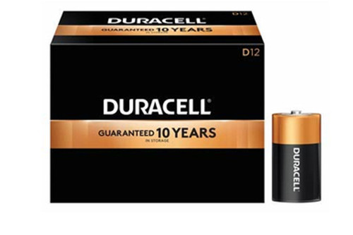 12-Pack D Duracell (MN1300) Alkaline Batteries