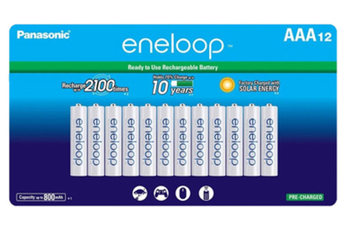 AAA Panasonic Eneloop (HR55AAA / HR65AAA / HR75AAA) NiMH 800mAh Batteries (12 Card)