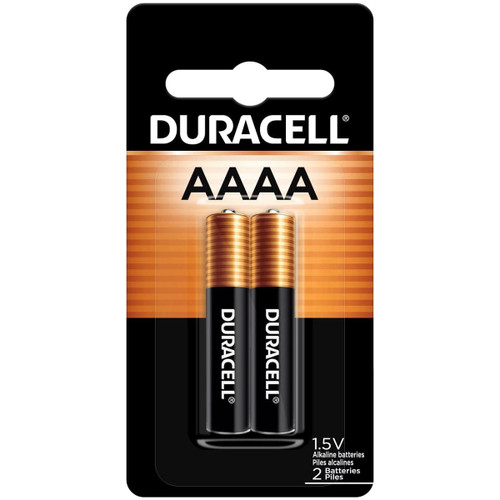 Duracell AAAA MX2500 alkaline batteries, 2 on a card
