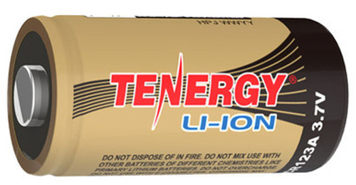 Tenergy RCR123A (16340) 3.7 Volt Lithium Ion Battery (650 mAh)