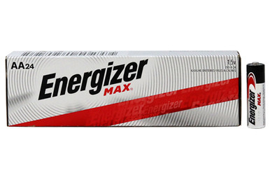 24-pack Energizer Max AA alkaline batteries box