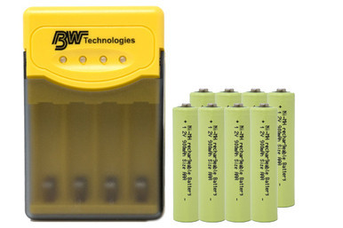 Quest Q2 smart charger with 8 AAA NiMH batteries