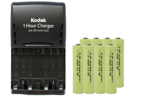 Kodak AA / AAA Smart Charger + 8 AAA NiMH Batteries (900 mAh)