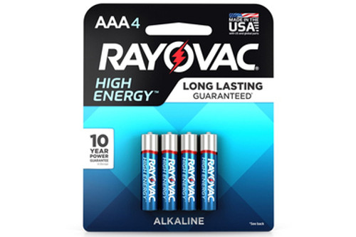 4-Card AAA Rayovac High Energy Batteries