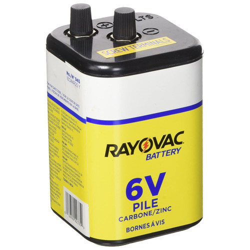 Rayovac 945 6 Volt Screw Top Zinc Carbon Lantern Battery