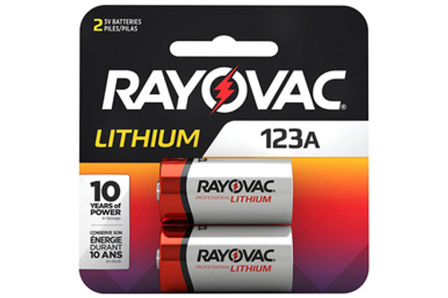 Rayovac RL123A / Cr123A 3 Volt Lithium Battery (2 Card)