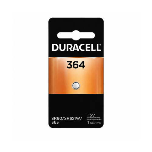 Duracell 364 SR621SW round battery packaging detail