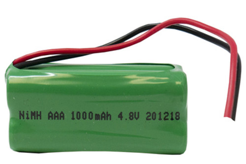 4.8 Volt NiMH Square Battery Pack (1000 mAh) with Leads