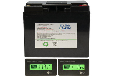 Power Portable 12V LiFePO4 battery pack with LCD display