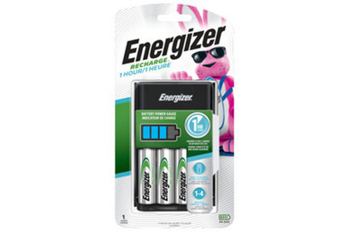 Energizer Recharge 1 Hour Battery Charger + 4 AA Energizer NiMH Batteries