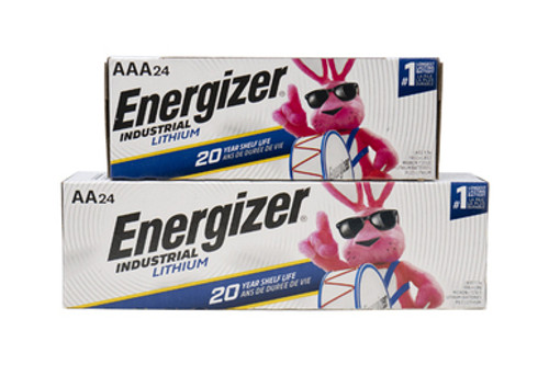 24 x AA (LN91) & 24 x AAA (LN92) Energizer Industrial Lithium Batteries