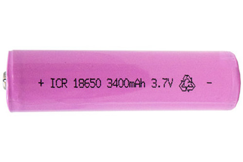 18650 3.6v Li-Ion Battery 3400 mAh - Protected (Button Top)
