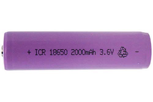 Power Portable 18650 3.6v 2000mAh Protected Purple Button Top Battery