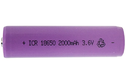 Power Portable 18650 3.6v 2000mAh Protected Purple Button Top Battery