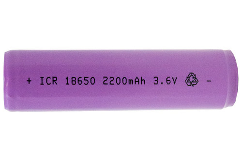 18650 2200 Li-ion 3.7 Volt With PCB (Flat Top) Battery