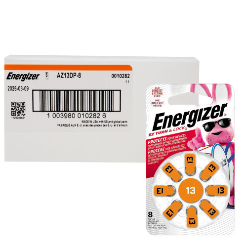 Size 13 Energizer (AZ13) Hearing Aid Batteries
