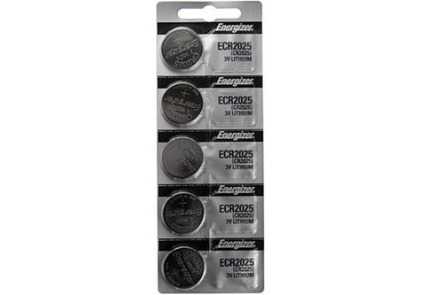 Energizer CR2025 3 volt lithium coin cell batteries 5 card pack